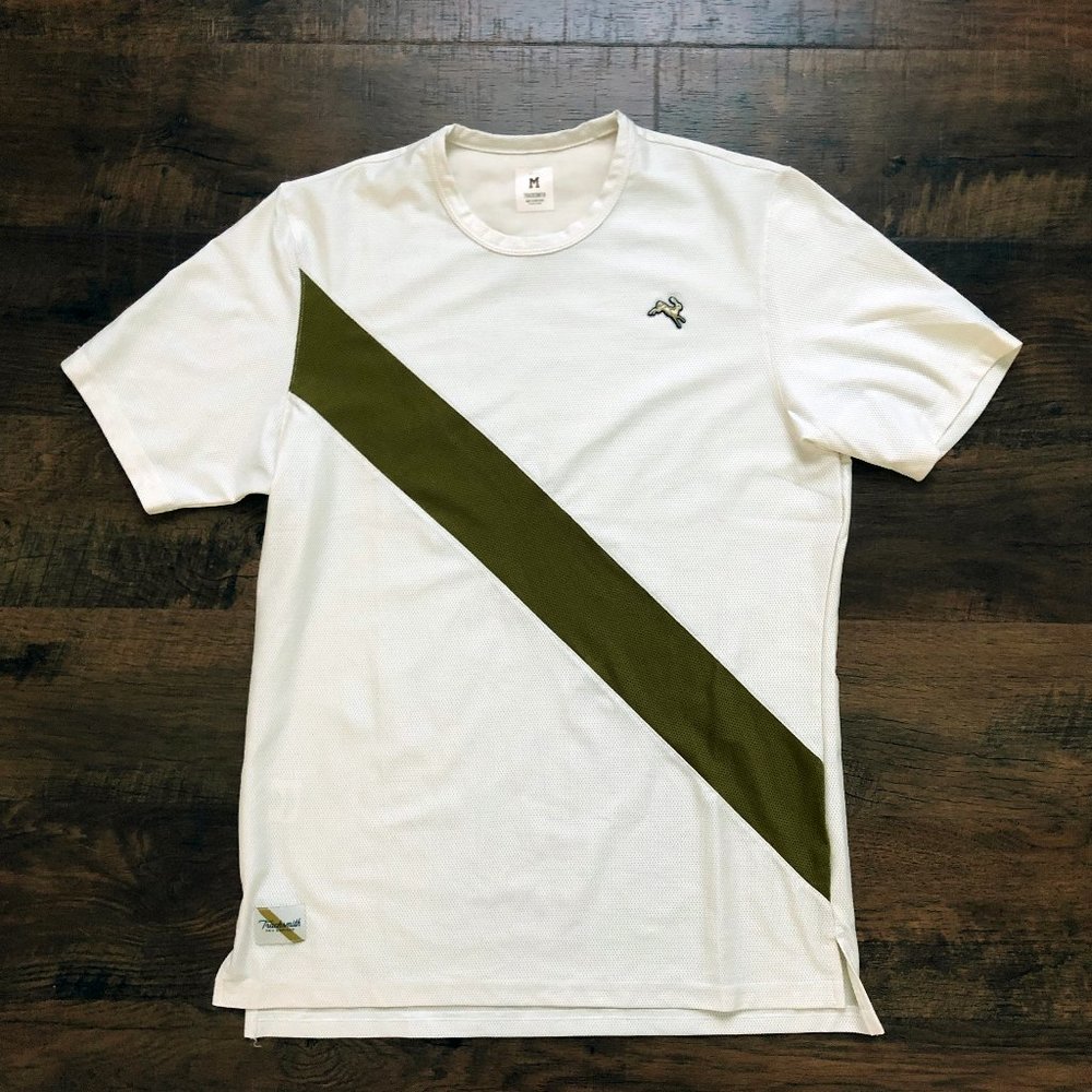 Tracksmith Van Cortlandt Tee - Olive & Ivory